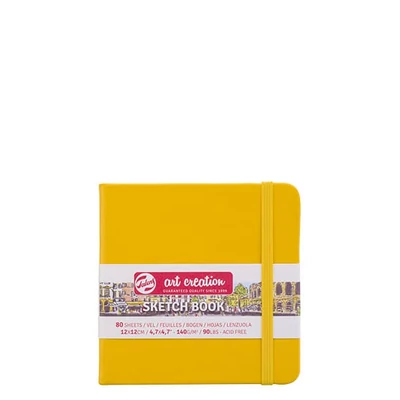 Talens Art Creation Sketch Book rajz- és vázlatfüzet, 140 g, 80 lap - 12x12 cm, aranysárga
