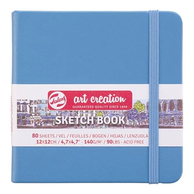 Talens Art Creation Sketch Book rajz- és vázlatfüzet, 140 g, 80 lap - 12x12 cm, világoskék