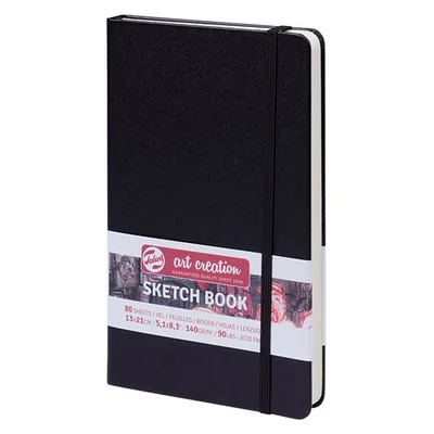 Talens Art Creation Sketch Book rajz- és vázlatfüzet, 140 g, 80 lap - 13x21 cm, fekete