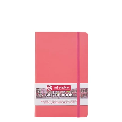 Talens Art Creation Sketch Book rajz- és vázlatfüzet, 140 g, 80 lap - 13x21 cm, korall
