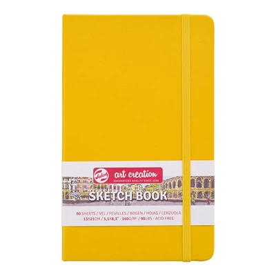 Talens Art Creation Sketch Book rajz- és vázlatfüzet, 140 g, 80 lap - 13x21 cm, aranysárga