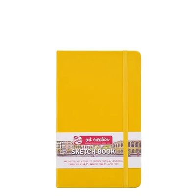Talens Art Creation Sketch Book rajz- és vázlatfüzet, 140 g, 80 lap - 13x21 cm, aranysárga