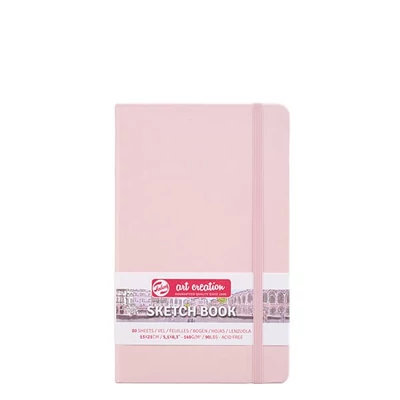 Talens Art Creation Sketch Book rajz- és vázlatfüzet, 140 g, 80 lap - 13x21 cm, pasztell pink