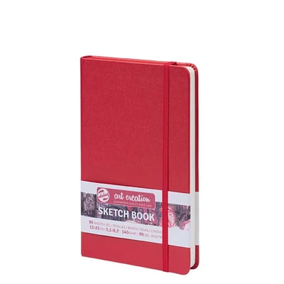 Talens Art Creation Sketch Book rajz- és vázlatfüzet, 140 g, 80 lap - 13x21 cm, piros