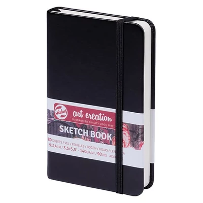 Talens Art Creation Sketch Book rajz- és vázlatfüzet, 140 g, 80 lap - 9x14 cm, fekete