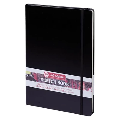 Talens Art Creation Sketch Book rajz- és vázlatfüzet, 140 g, 80 lap - A4, fekete