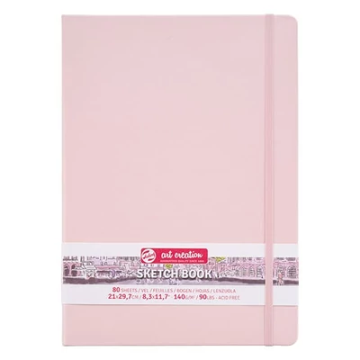 Talens Art Creation Sketch Book rajz- és vázlatfüzet, 140 g, 80 lap - A4, pasztell pink