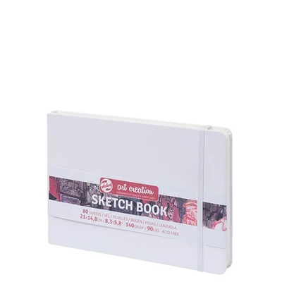 Talens Art Creation Sketch Book rajz- és vázlatfüzet, 140 g, 80 lap - A5 fekvő, fehér