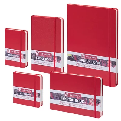Talens Art Creation Sketch Book rajz- és vázlatfüzet, 140 g, 80 lap - A4, piros