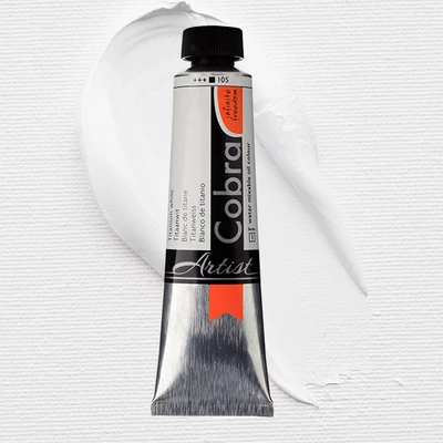 Talens Cobra vizes olajfesték, 40 ml - 105, titanium white