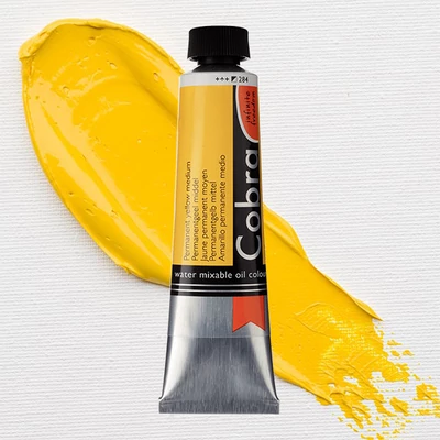 Talens Cobra vizes olajfesték, 40 ml - 284, permanent yellow medium