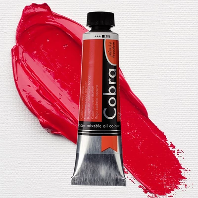 Talens Cobra vizes olajfesték, 40 ml - 306, cadmium red deep