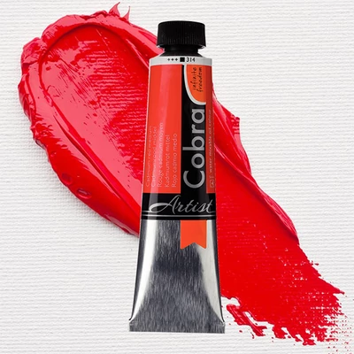 Talens Cobra vizes olajfesték, 40 ml - 314, cadmium red medium