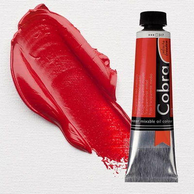 Talens Cobra vizes olajfesték, 40 ml - 317, transparent red medium