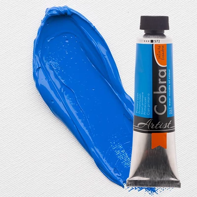 Talens Cobra vizes olajfesték, 40 ml - 572, primary cyan