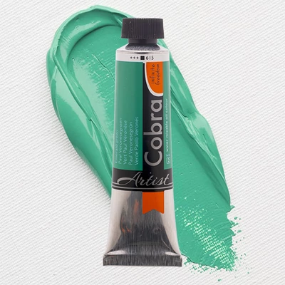 Talens Cobra vizes olajfesték, 40 ml - 615, emeralde green