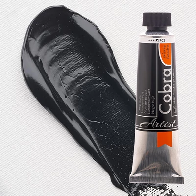Talens Cobra vizes olajfesték, 40 ml - 702, lamp black