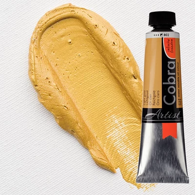 Talens Cobra vizes olajfesték, 40 ml - 802, light gold