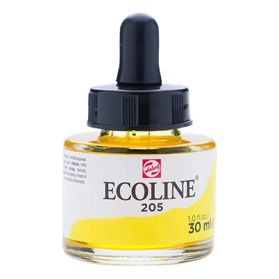 Talens Ecoline folyékony akvarell festék, 30 ml - 205, lemon yellow (primary)