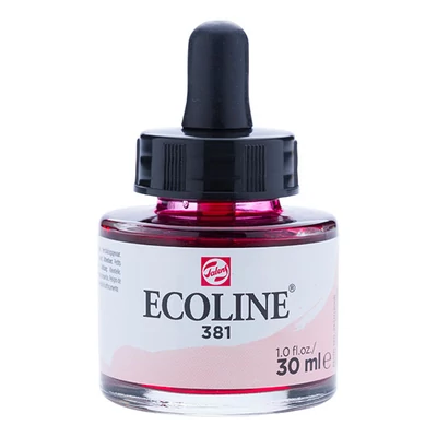 Talens Ecoline folyékony akvarell festék, 30 ml - 381, pastel red