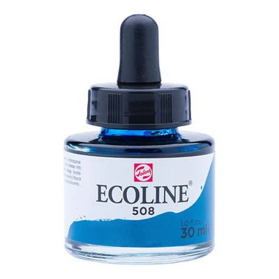 Talens Ecoline folyékony akvarell festék, 30 ml - 508, prussian blue