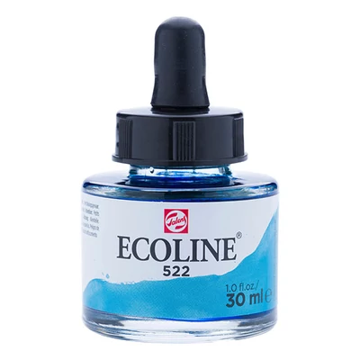 Talens Ecoline folyékony akvarell festék, 30 ml - 522, turquoise blue