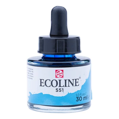 Talens Ecoline folyékony akvarell festék, 30 ml - 551, sky blue light