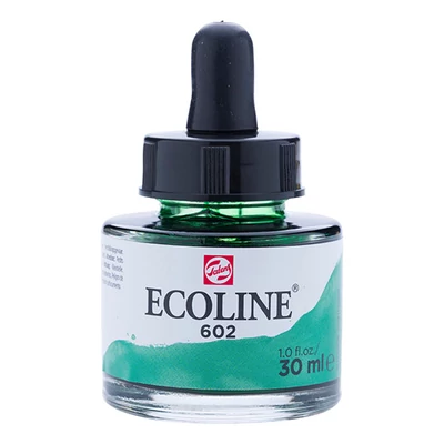 Talens Ecoline folyékony akvarell festék, 30 ml - 602, deep green