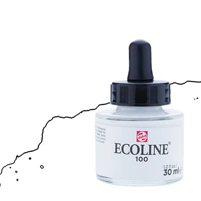 Talens Ecoline folyékony akvarell festék, 30 ml - 100, white