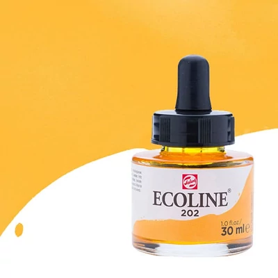 Talens Ecoline folyékony akvarell festék, 30 ml - 202, deep yellow