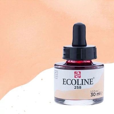Talens Ecoline folyékony akvarell festék, 30 ml - 258, apricot