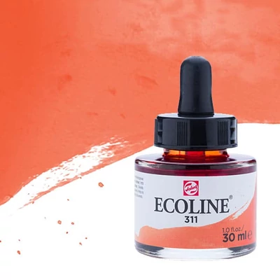 Talens Ecoline folyékony akvarell festék, 30 ml - 311, vermilion