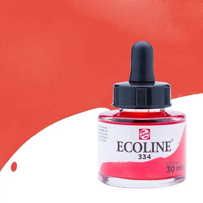 Talens Ecoline folyékony akvarell festék, 30 ml - 334, scarlet