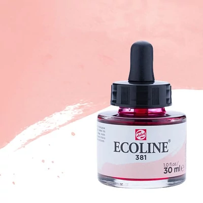 Talens Ecoline folyékony akvarell festék, 30 ml - 381, pastel red