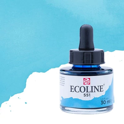 Talens Ecoline folyékony akvarell festék, 30 ml - 551, sky blue light