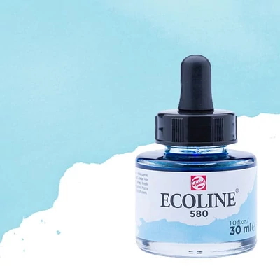 Talens Ecoline folyékony akvarell festék, 30 ml - 580, pastel blue