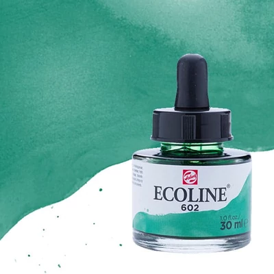 Talens Ecoline folyékony akvarell festék, 30 ml - 602, deep green