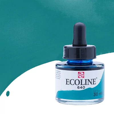 Talens Ecoline folyékony akvarell festék, 30 ml - 640, bluish green