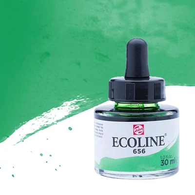 Talens Ecoline folyékony akvarell festék, 30 ml - 656, forest green