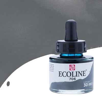 Talens Ecoline folyékony akvarell festék, 30 ml - 706, deep grey