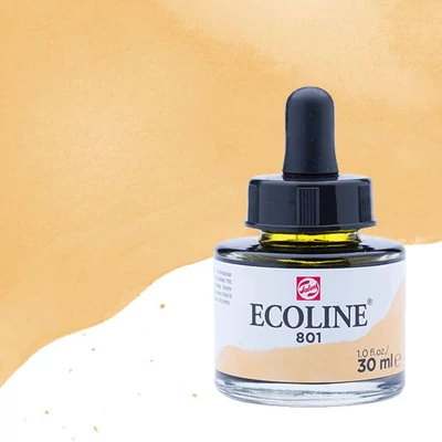Talens Ecoline folyékony akvarell festék, 30 ml - 801, gold
