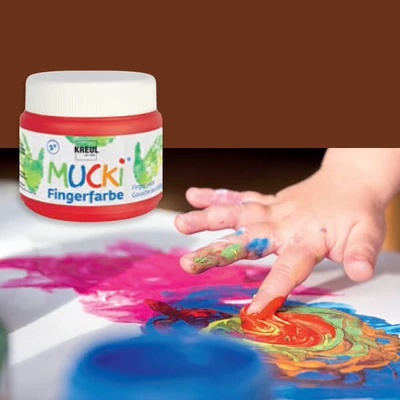 Ujjfesték, Mucki, 150 ml - barna