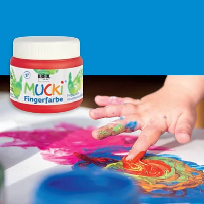 Ujjfesték, Mucki, 150 ml - kék