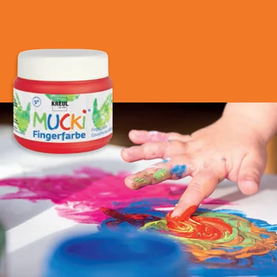 Ujjfesték, Mucki, 150 ml - narancs