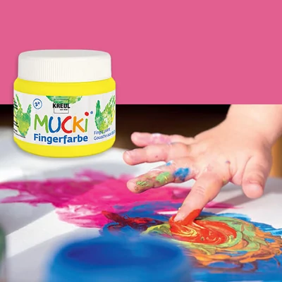 Ujjfesték, Mucki, 150 ml - neon pink