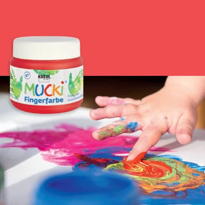 Ujjfesték, Mucki, 150 ml - piros