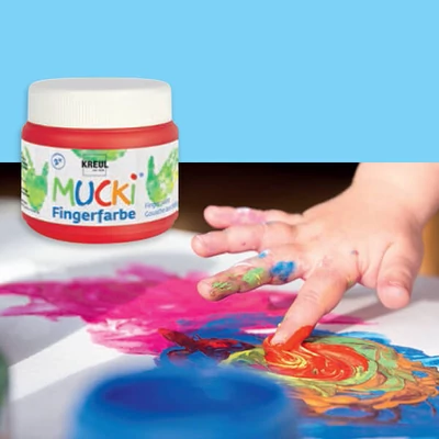Ujjfesték, Mucki, 150 ml - világoskék