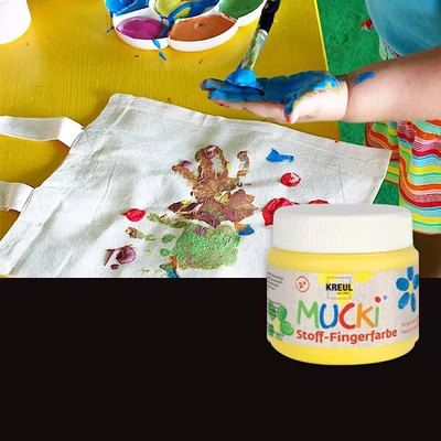 Mucki ujjfesték textilre, 150 ml - fekete