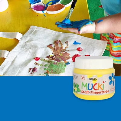 Mucki ujjfesték textilre, 150 ml - kék