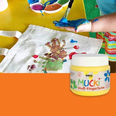 Mucki ujjfesték textilre, 150 ml - narancs